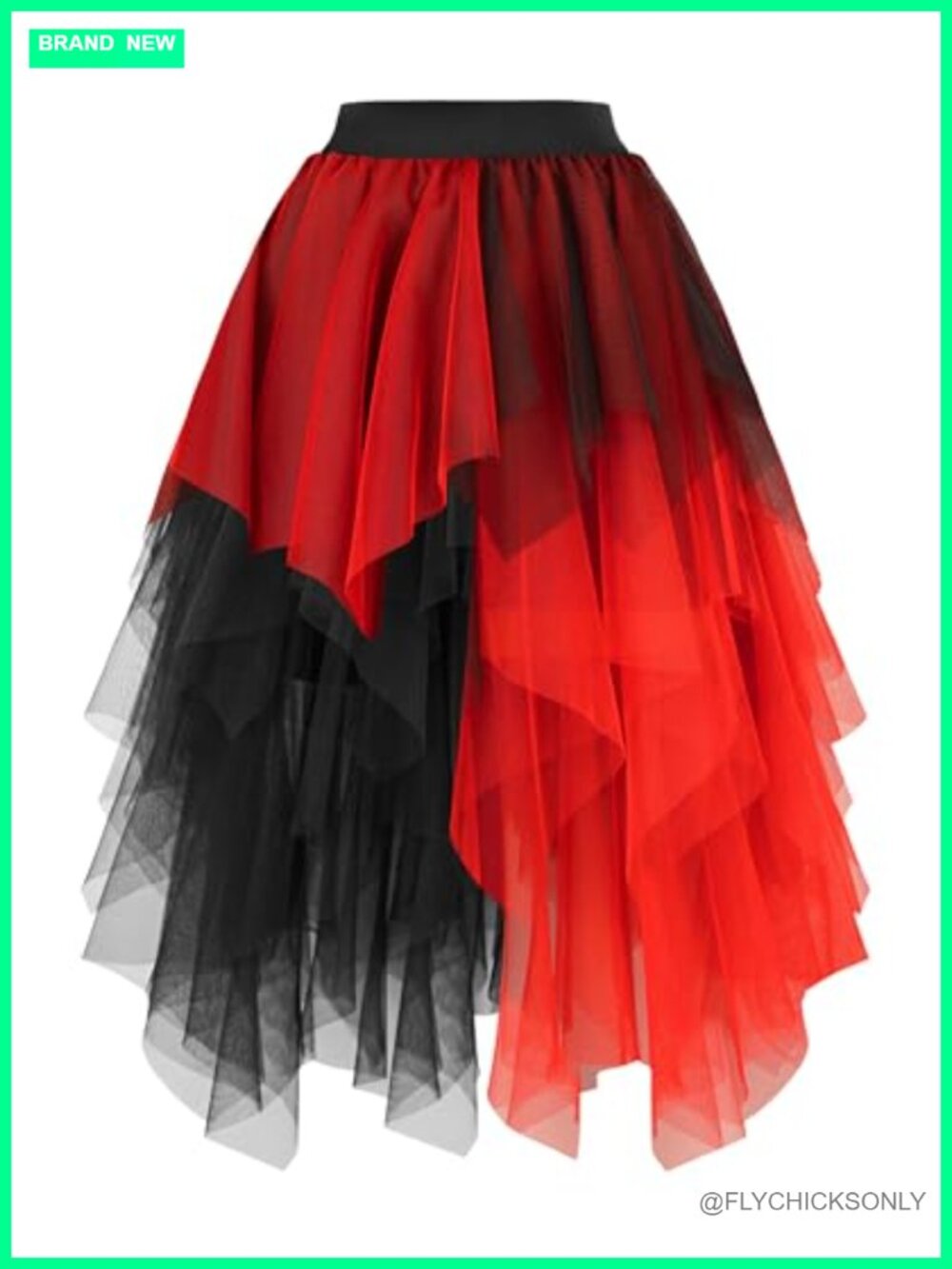 High Low Layered Puffy Fairy Tulle Skirt